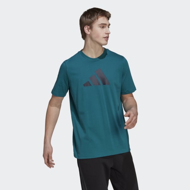 Camiseta Verde Azulado Con Logo De íconos Del Futuro Adidas