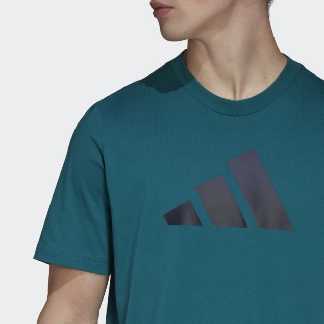 Camiseta Verde Azulado Con Logo De íconos Del Futuro Adidas