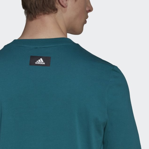 Camiseta Verde Azulado Con Logo De íconos Del Futuro Adidas