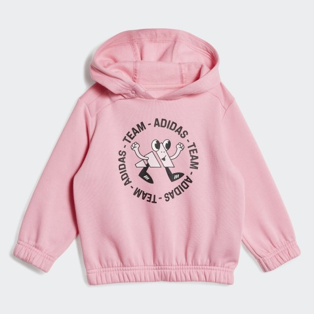 Conjunto De Joggers De Forro Polar Extragrande Rosa Del Equipo Adidas (género Neutral) Moda