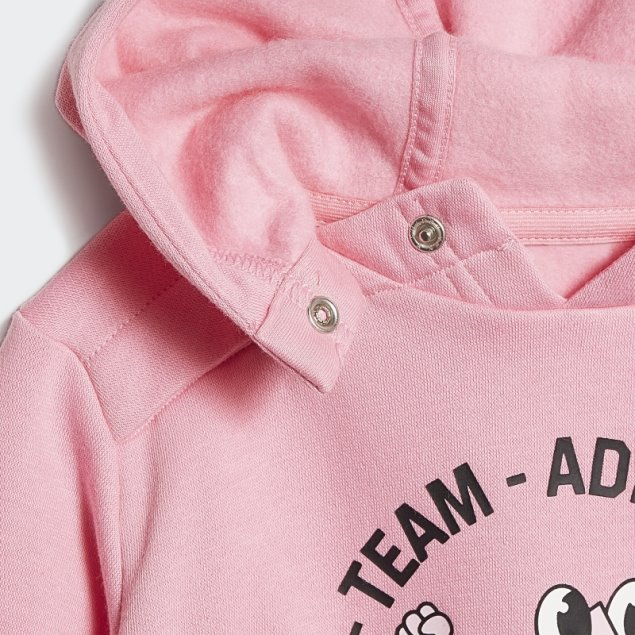 Conjunto De Joggers De Forro Polar Extragrande Rosa Del Equipo Adidas (género Neutral) Moda