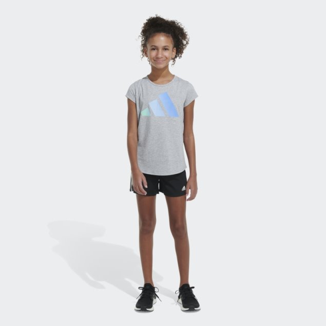 Camiseta Ss Essential Htr Adidas Gris Jaspeado