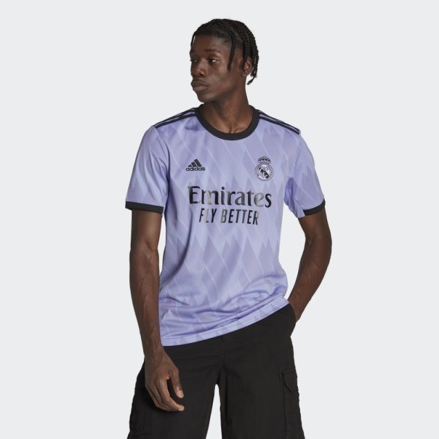 Camiseta Adidas Real Madrid 22/23 Segunda Equipación Violeta Claro