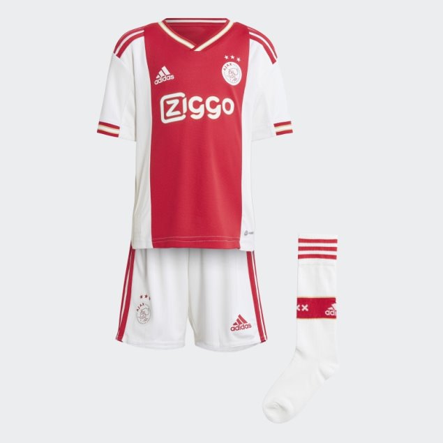 Mini Kit Ajax Amsterdam 22/23 Primera Equipación Adidas Bold Rojo
