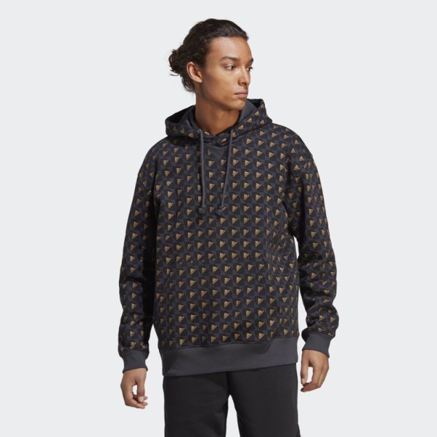 Adidas All Szn X Logomania Sudadera Con Capucha Carbono