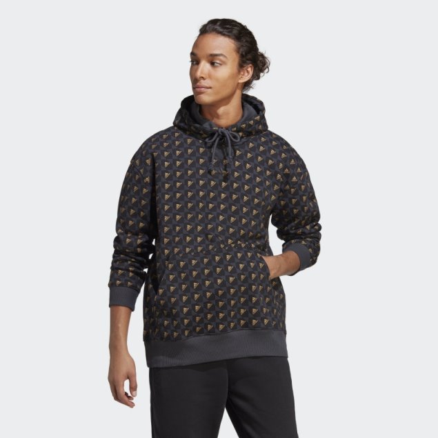 Adidas All Szn X Logomania Sudadera Con Capucha Carbono
