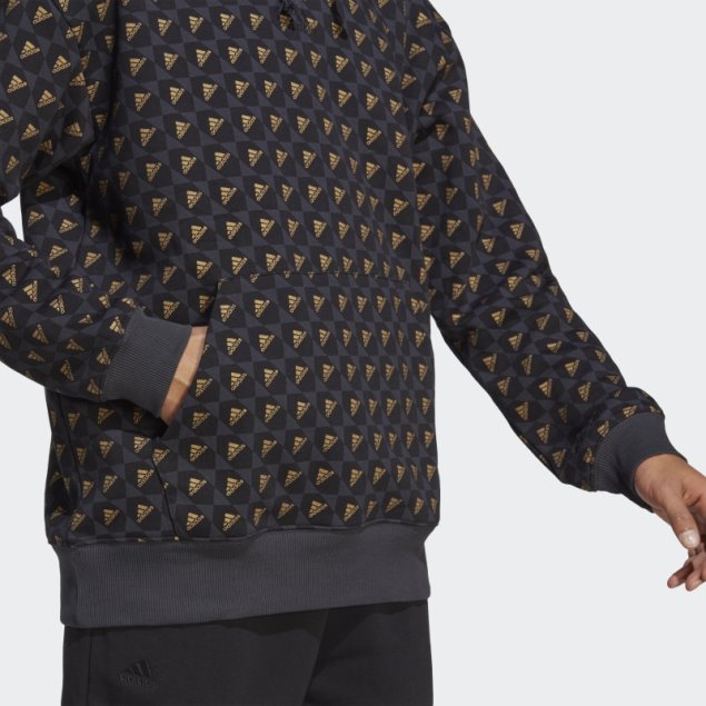Adidas All Szn X Logomania Sudadera Con Capucha Carbono
