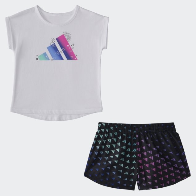 Conjunto Corto Adidas Igtank Wvn Aop Blanco