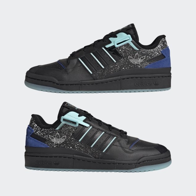 Zapatos De Exhibición Del Foro Bajo Negro Adidas