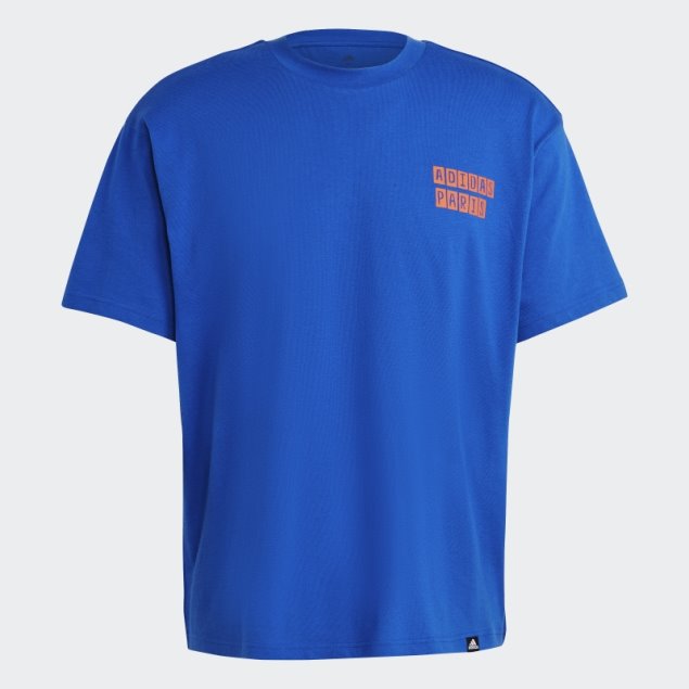 Adidas Camiseta Gráfica Azul Real