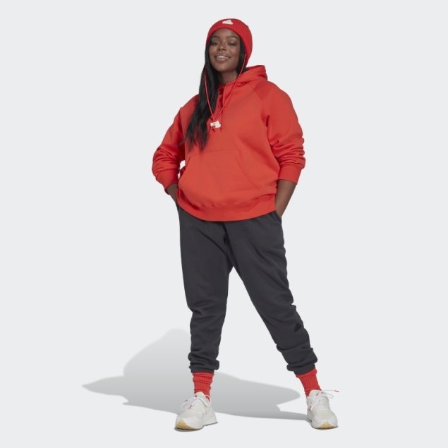 Sudadera Adidas Oversize Con Capucha Roja (tallas Grandes)