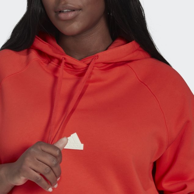 Sudadera Adidas Oversize Con Capucha Roja (tallas Grandes)