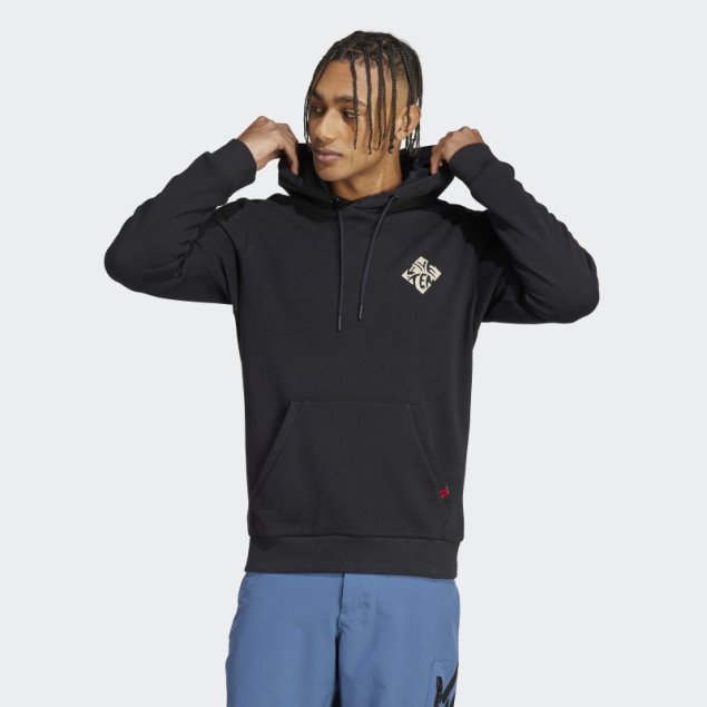 Adidas Sudadera Con Capucha Negra Con Gráfico Five Ten