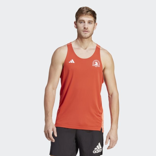 Adidas Boston Marathon 2023 Camiseta De Tirantes Roja
