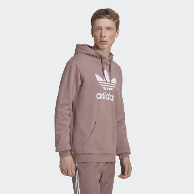 Sudadera Con Capucha Adidas Adicolor Classics Trefoil Morada