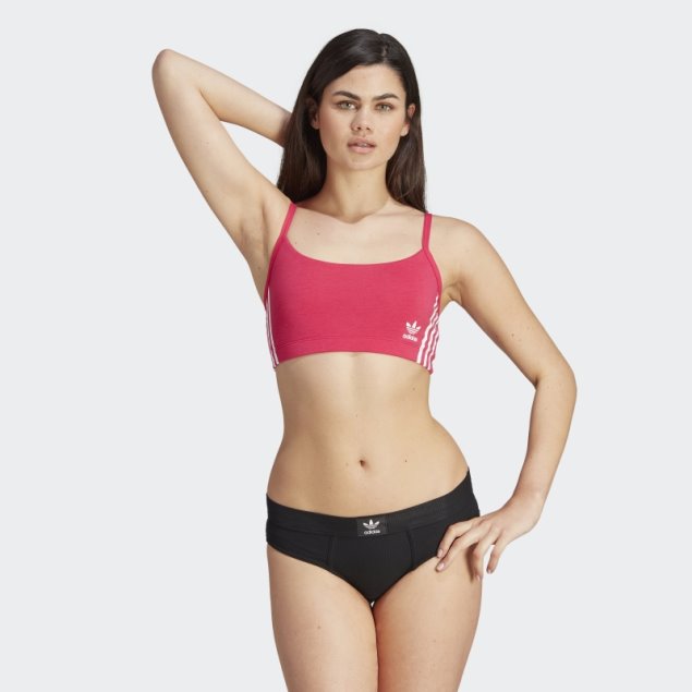 Bralette Adidas Adicolor Comfort Flex Cotton Scoop Rosa Negrita