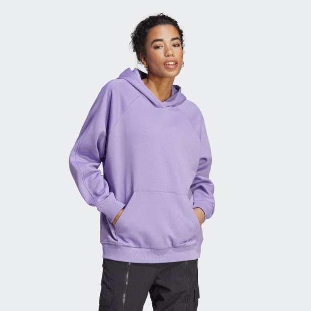 Sudadera Con Capucha Violeta Adidas All Szn Fleece Boyfriend