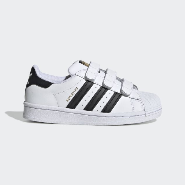 Elegante Adidas Superstar Niños Zapatos Negro