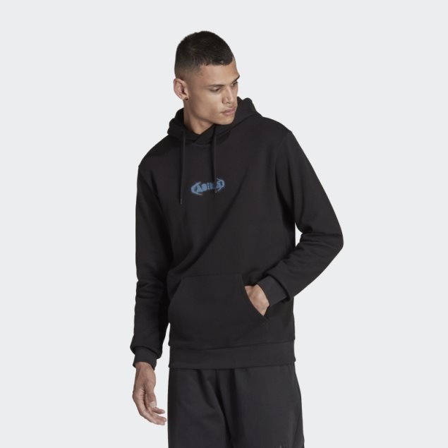 Sudadera Con Capucha Negra Adidas Campus
