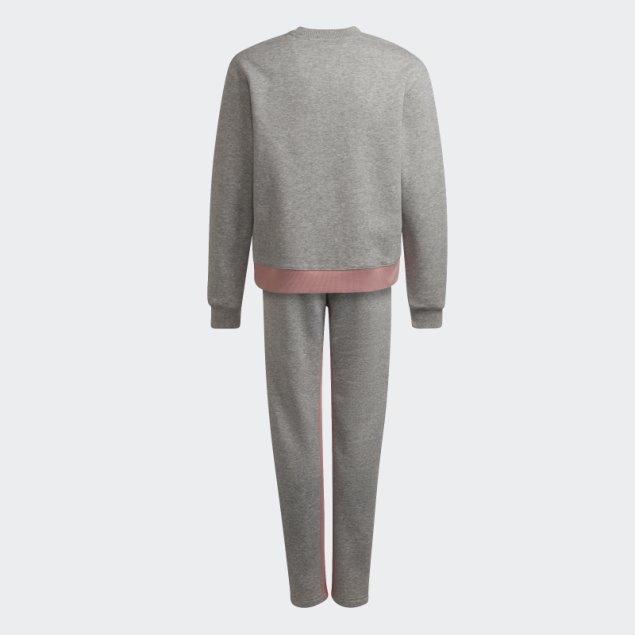 Logo De Sport Chándal De Algodón Adidas Gris Medio