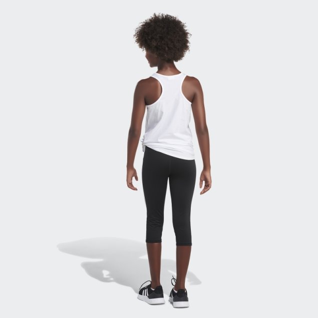 Adidas Camiseta Sin Mangas Blanca Con Lazo En El Frente