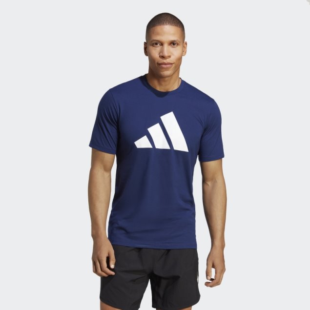 Camiseta De Entrenamiento Train Essentials FeelReady Logo Adidas Azul Oscuro