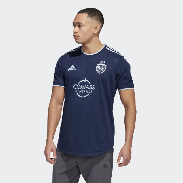 Camiseta Sporting Kansas City 22/23 Visitante Autentica Adidas Night Indigo