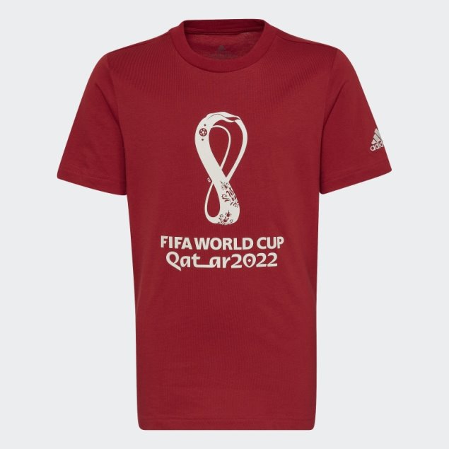 Camiseta Copa Mundial Fifa 2022 Emblema Oficial Granate Adidas