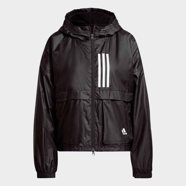Negro Adidas Sportswear Wnd.rdy Chaqueta Tejida Caliente