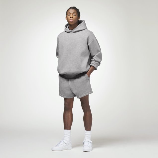 Pantalon Corto Adidas Basketball Heather Color Avena Oscuro Caliente