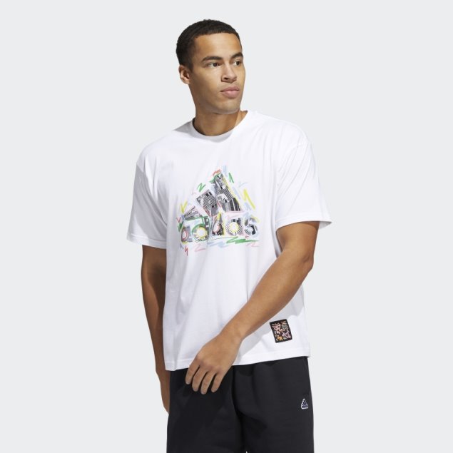 Elegante Camiseta Adidas Pride (género Neutro) Blanca
