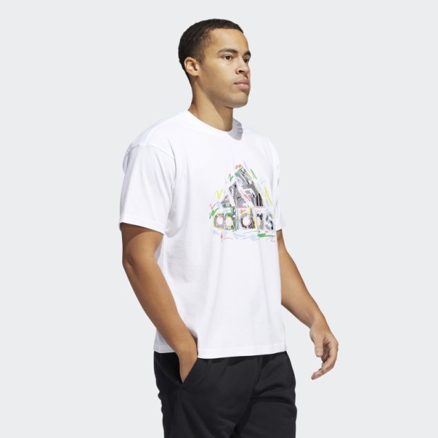 Elegante Camiseta Adidas Pride (género Neutro) Blanca