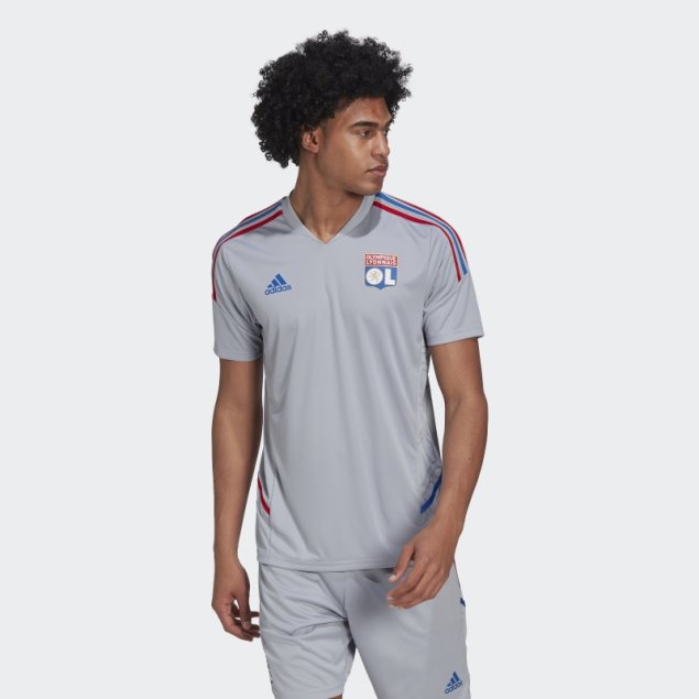 Camiseta De Entrenamiento Condivo 22 Del Olympique Lyonnais Plata Adidas