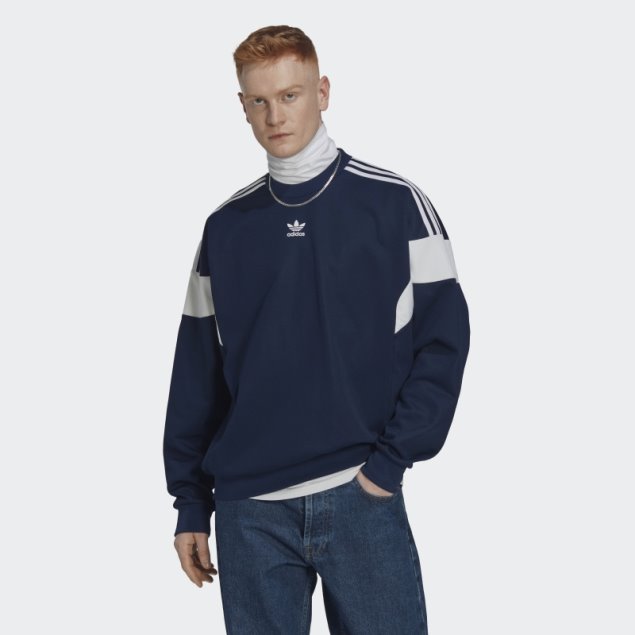 Sudadera Adicolor Classics Cut Line Crew Night Indigo Adidas