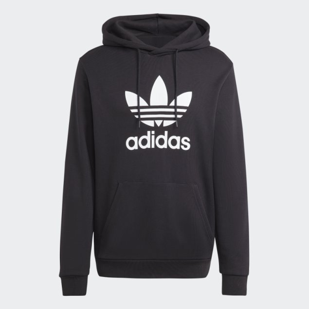 Adidas Sudadera Con Capucha Negra Adicolor Classics Trefoil