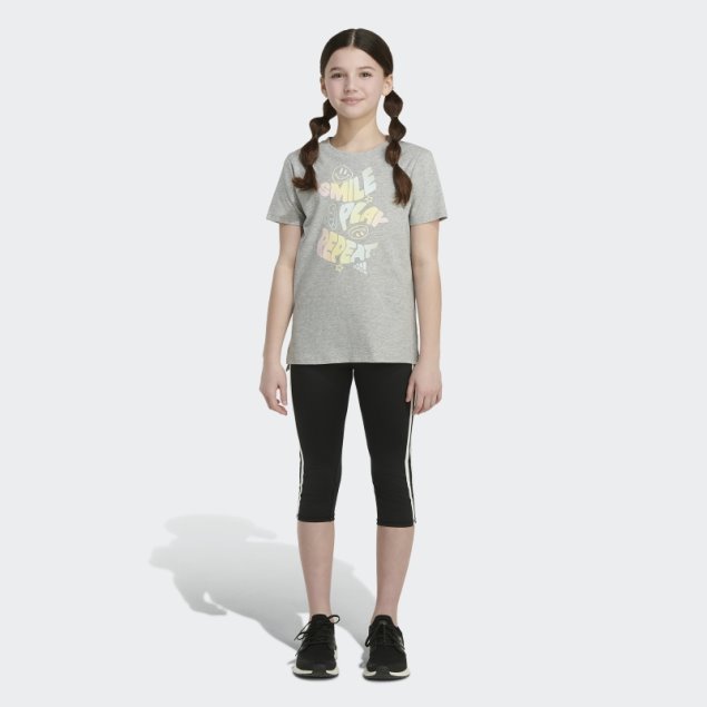 Camiseta De Manga Corta Ventilada Gris Jaspeado Adidas