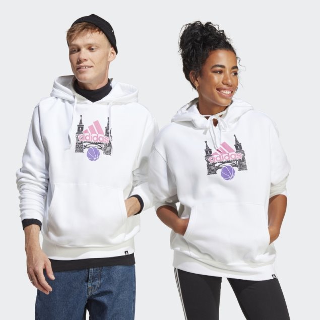 Sudadera Con Capucha Adidas Blanca