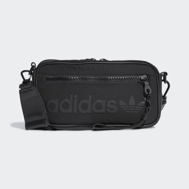 Negro Mini Bolso De Mano Adidas Versión Azul