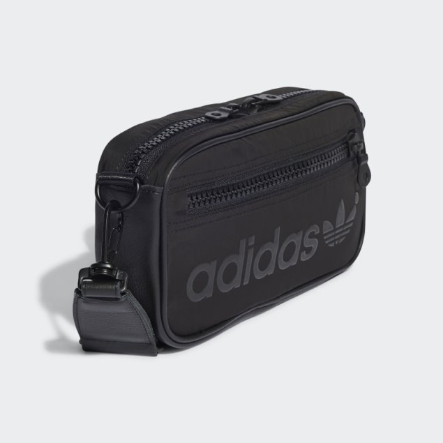 Negro Mini Bolso De Mano Adidas Versión Azul