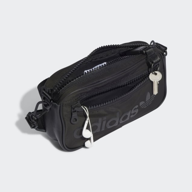 Negro Mini Bolso De Mano Adidas Versión Azul