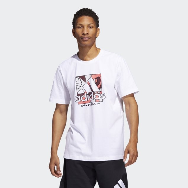 Camiseta Blanca Con Logo Universal De Adidas Adidas