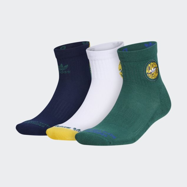 Calcetines Verdes Espirales 3 Pares Adidas