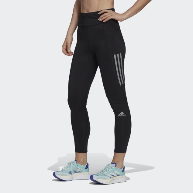 Negro Adidas Own The Run 7/8 Leggings De Running