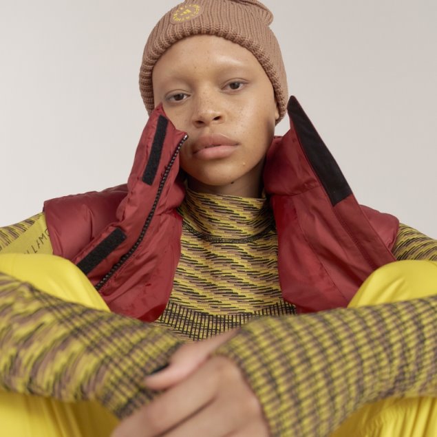 Adidas By Stella Mccartney Chaleco De Invierno Acolchado Caliente Burdeos