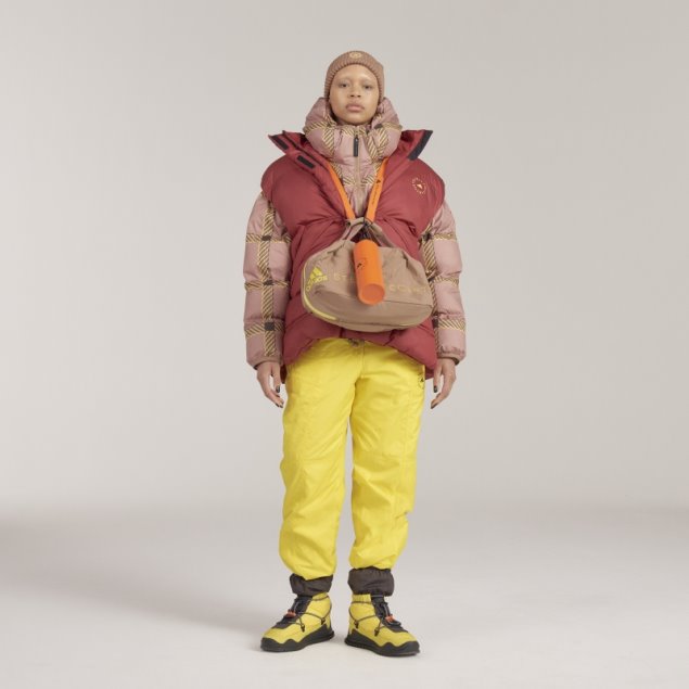 Adidas By Stella Mccartney Chaleco Acolchado De Invierno Moda Burdeos