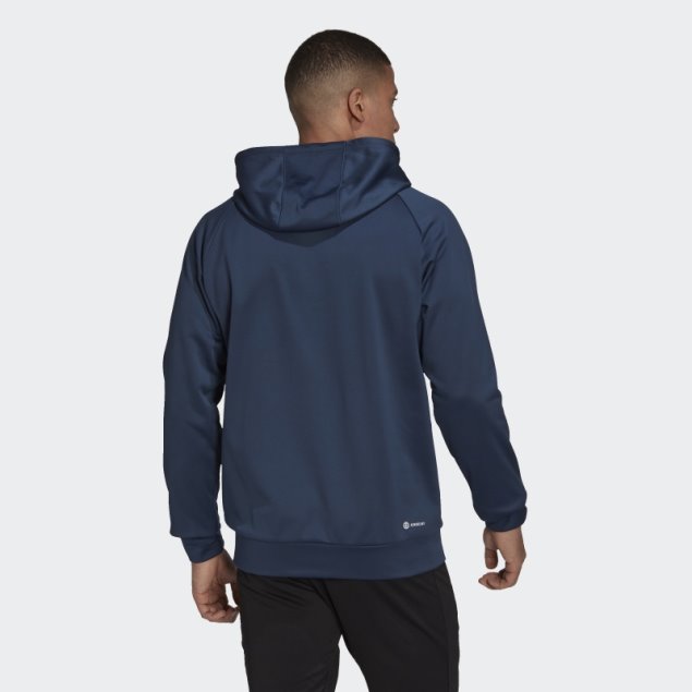 Adidas Aeroready Game And Go Big Logo Sudadera Con Capucha Azul Marino