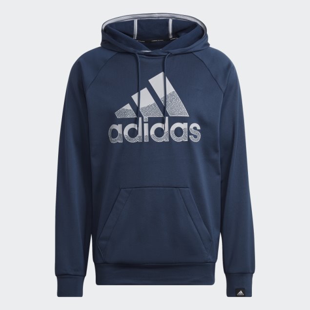 Adidas Aeroready Game And Go Big Logo Sudadera Con Capucha Azul Marino