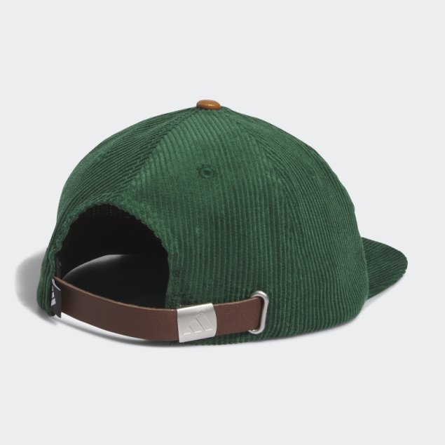 Sombrero De Cuerda De Cinco Paneles De Cuero De Pana Verde Oscuro Adidas