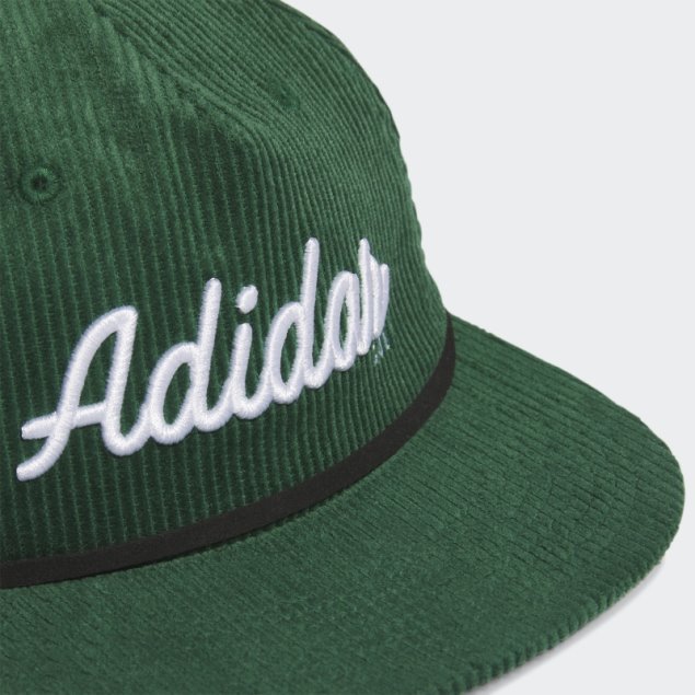 Sombrero De Cuerda De Cinco Paneles De Cuero De Pana Verde Oscuro Adidas
