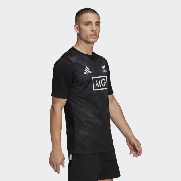 Adidas Camiseta Primera Equipación Rugby Primeblue Helechos Negros Adidas Negra Con Estilo